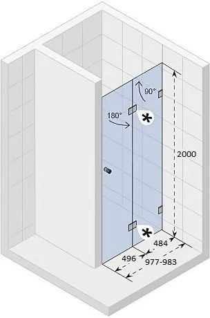 Душевая дверь Riho Scandic Mistral M105 100 R GX0101202
