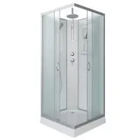 Душевая кабина Niagara Classic NG-1101-14BKT 90х90х210-240, низкий поддон 13 см, стекло матовое с полкой