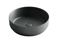 Умывальник Ceramicanova чаша накладная круглая (цвет Темный Антрацит Матовый)                            Element 390x390x120мм