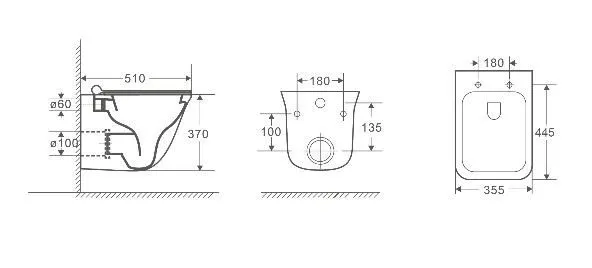 Унитаз с инсталляцией WeltWasser MARBERG 410 + ROTBACH 004 GL-WT + MAR 410 SE