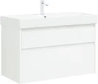 Тумба под раковину Aquanet Nova Lite 100 (SLIM SYNERGY) белый, 2 ящика