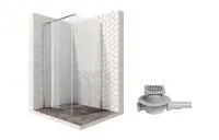 Душевой уголок Ambassador Nord 13011106-MA1, квадратный, точечный трап, 100х100