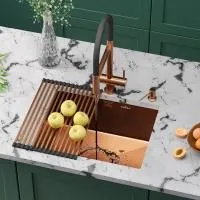 Кухонная мойка RoxenBath Uno 54 зернистая бронза под столешницу (текстурное покрытие)