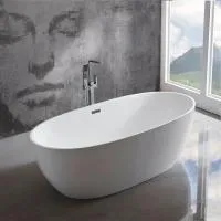 Ванна акриловая Vincea VBT-405-1700MW, 1700*800*580, цвет белый матовый, слив-перелив в комплекте, хром