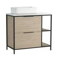 Тумба под раковину напольная Cersanit BOSQUET 80 для CREA 50 дуб, 63012