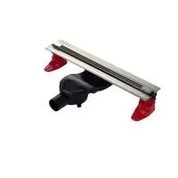 Желоб BERGES водосток SUPER Slim 400 матовый хром S-сифон D50 H60 боковой