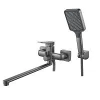 Смеситель для ванны Shevanik S9922T, оружейная сталь