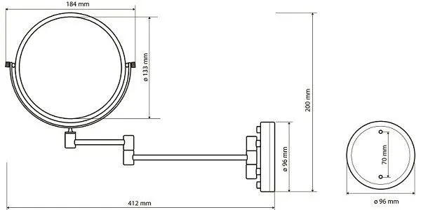 Косметическое зеркало Bemeta Retro 106101698