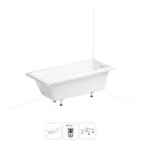 Акриловая ванна в наборе 3 в 1: встраиваемая ванна, слив-перелив, ножки Wellsee FreeDom 2.0 20212793R