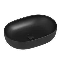 Умывальник Ceramicanova чаша накладная овальная (цвет Черный Матовый) Element 600x415x135мм