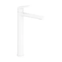 Высокий отдельностоящий смеситель для раковины (умывальника) на столешницу Wellsee ICON! for life 182306000, излив 110/150 мм (цвет матовый белый)