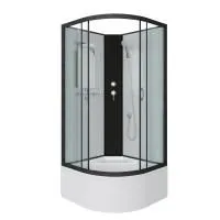 Душевая кабина Niagara Classic NG-6707-14BK 80х80х200, высокий поддон 40 см, стекло прозрачное, черные профиля