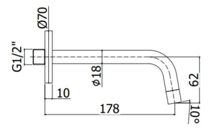 Излив Paffoni LIGHT ZBOC045NO