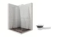 Душевой уголок Ambassador Diamond 12011107L-MA1, прямоугольный, точечный трап, 120х80