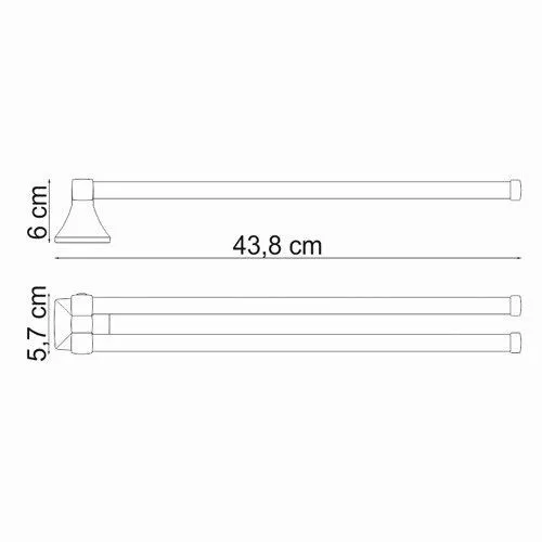 Держатель полотенец двойной WasserKRAFT Wern K-2531