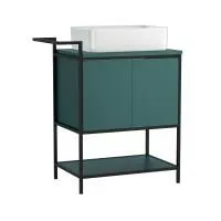 Тумба под раковину напольная Cersanit BOTANIQUE 80 для CREA 50 зелёный, 63014