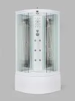 Душевая кабина Niagara Ultra NG-709-01N 100х100х220, высокий поддон 48 см, стекло полосатое, форсунки