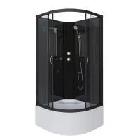 Душевая кабина Niagara Classic NG-6508-14BK 90х90х200, высокий поддон 40 см, стекло тонированное, алюм черный