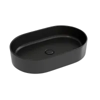 Умывальник Ceramicanova чаша накладная овальная (цвет Черный Матовый) Element 608x385x122мм