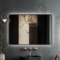 Зеркало RoxenBath Simon Long (120x70) в алюминиевой раме оружейная сталь