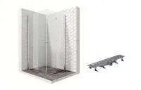 Душевой уголок Ambassador Nord 13011108-ST6, квадратный, линейный трап, 90х90