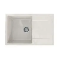 Кухонная мойка Practik PR-M-735-001 (без сифона), белый камень