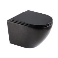 Унитаз подвесной безободковый MELANA MLN-310311MBSt черный матовый