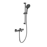 Смеситель для ванны с душевым гарнитуром и термостатом WONZON & WOGHAND, Темный графит (WW-C2018-A-BGG)