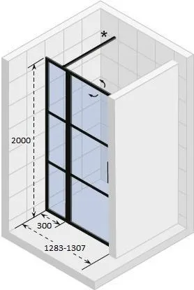 Душевая дверь Riho Grid GB104 130 GB1130000