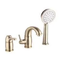 Смеситель на борт ванны IDDIS Oldie на 3 отверстия с керамическим дивертором бронза OLDBR30i07