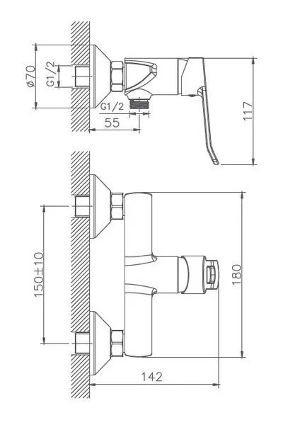 Смеситель с гигиеническим душем Haiba HB55556