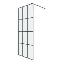 Душевая перегородка Niagara Eco NG-552-90BLACK (90х190) черный,стекло клетка,1 место