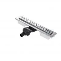 Желоб BERGES водосток B1 Antik 500 хром глянец S-сифон D50 H60 боковой