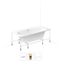 Акриловая ванна в наборе 3 в 1: встраиваемая ванна, слив-перелив, каркас Wellsee Dream For More 20216808R