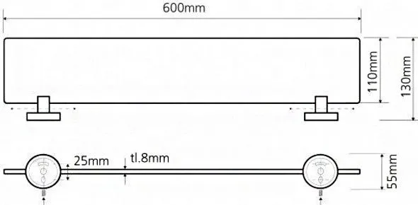 Полочка Bemeta Omega 104102042