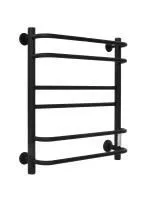 Полотенцесушитель В9/10 Р60*50 (СНШ, Черный RAL 9005 (мат), З группы 2*2*2 вставок , Универсальное подключение, С таймером; правое подкл.)