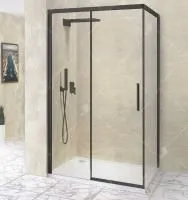 Стеклянный душевой уголок 120х100 RGW Leipzig LE-41B профиль чёрный, 34124102-014