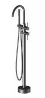 Смеситель напольный для ванны с душем Timo Saona 2300/03Y-CR черный