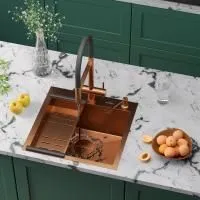 Кухонная мойка RoxenBath Simple 50 PVD зернистая бронза