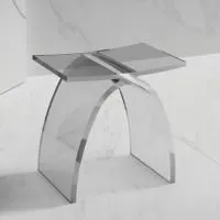 Стульчик для ванной прозрачный ABBER Kristall AT1739Perle