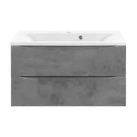 Тумба под раковину Vincea Mia 900 подвесная, 2 выкатных ящика soft close, Beton