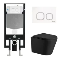 Унитаз с инсталляцией WeltWasser AMBERG 497 + SALZBACH 004 MT-BL + AMBERG RD-WT