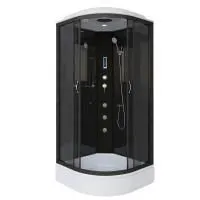 Душевая кабина Niagara Classic NG-6501-14F 90х90х215, средний поддон 26 см, стекло тонированное, алюм черный