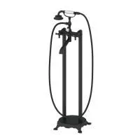 Смеситель для ванны напольного монтажа WONZON & WOGHAND, Черный матовый (WW-88649020-MB)