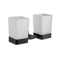 Стакан для ванной комнаты двойной Shevanik SG5622H, черный