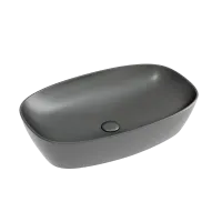 Умывальник Ceramicanova чаша накладная овальная (цвет Темный Антрацит Матовый) Element 600x380x138мм