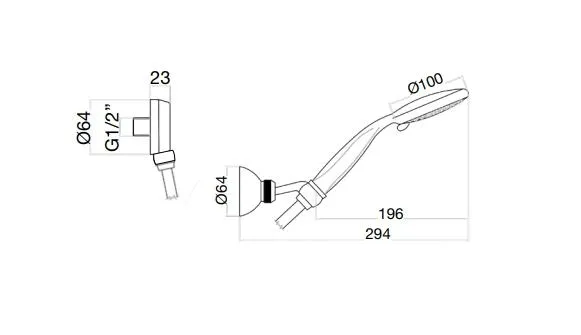 Душевой гарнитур Webert AC0489560, черный