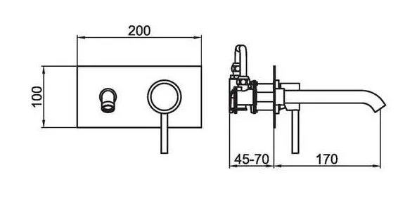 Смеситель для раковины Webert Elio EL830606560, черный