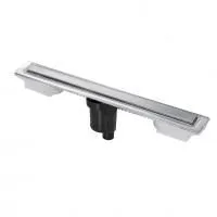 Желоб BERGES водосток C1 Norma 900 матовый хром S-сифон D50/105мм H50 вертикальный