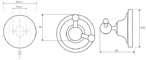 Крючок для полотенец Bemeta Retro 144106037